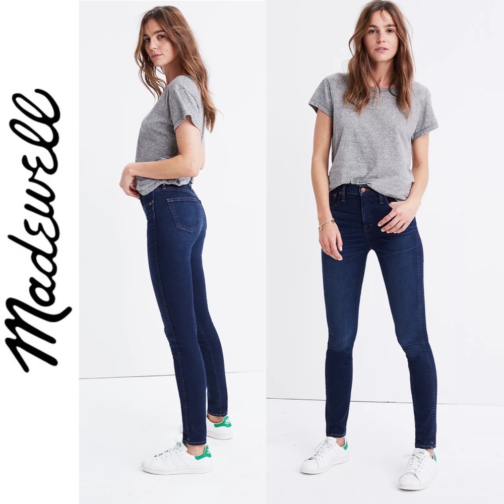 Madewell 10" High Riser Skinny Jeans in Hayes Wash